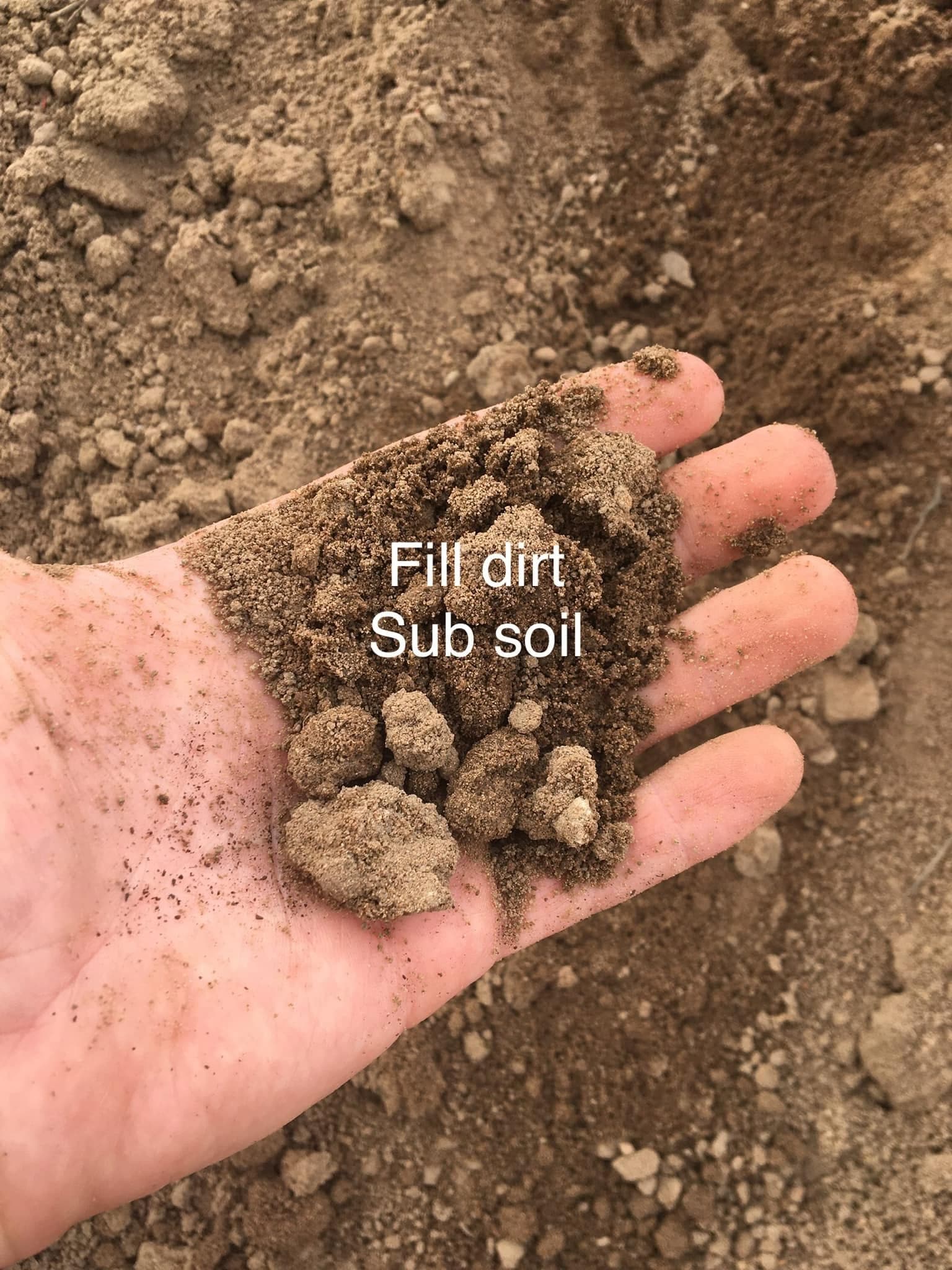 Fill dirt and sub soil material for grading and fill work
