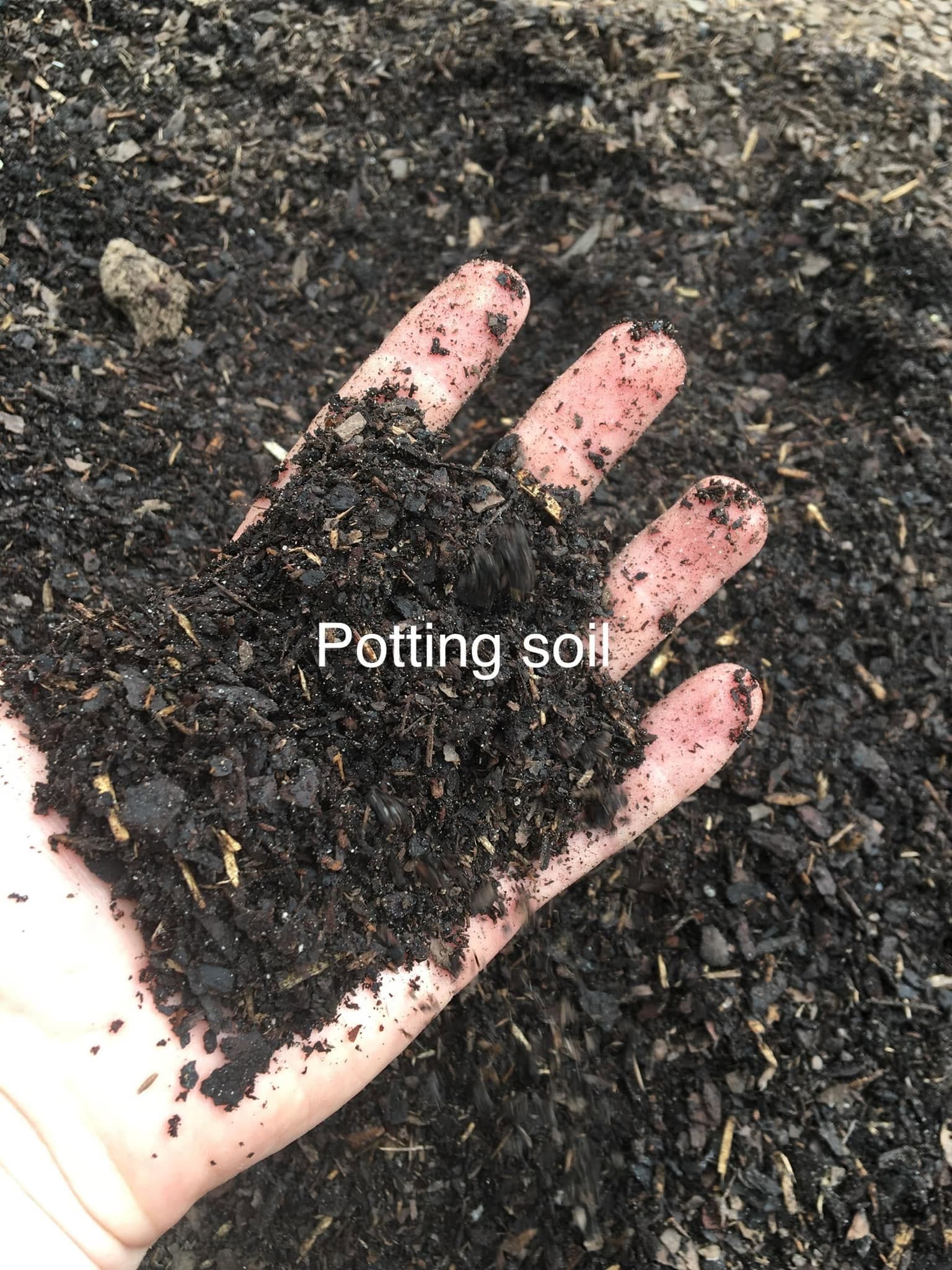 Potting soil material for flower beds and garden use